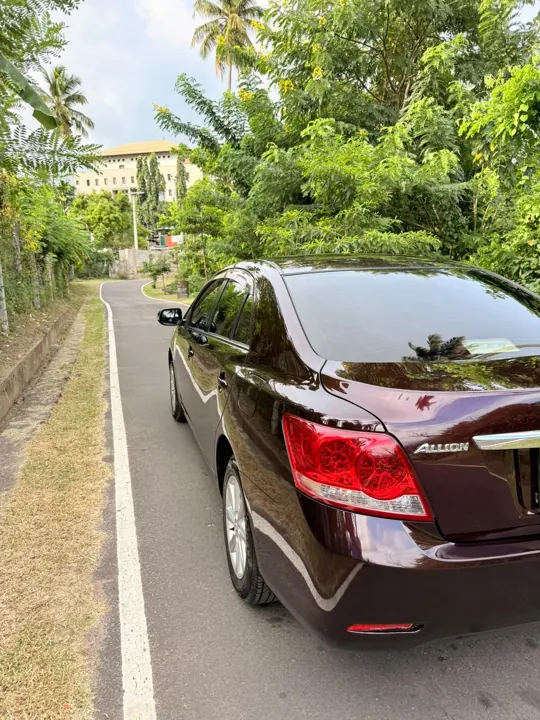 Toyota Allion — rear and side of the car
