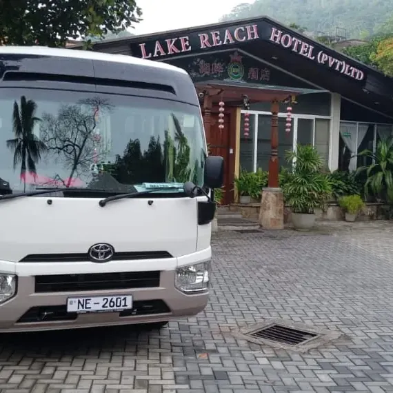 Toyota Coaster — front of the minibus