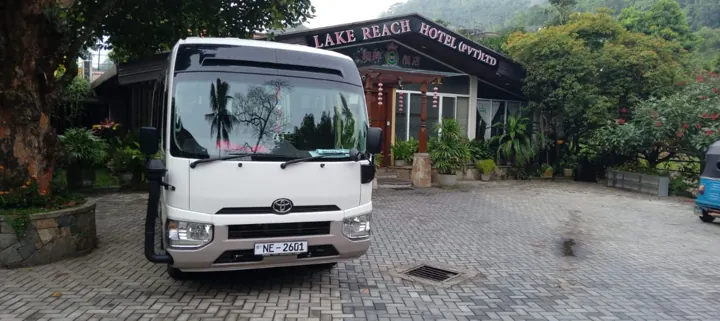Toyota Coaster — front of the minibus