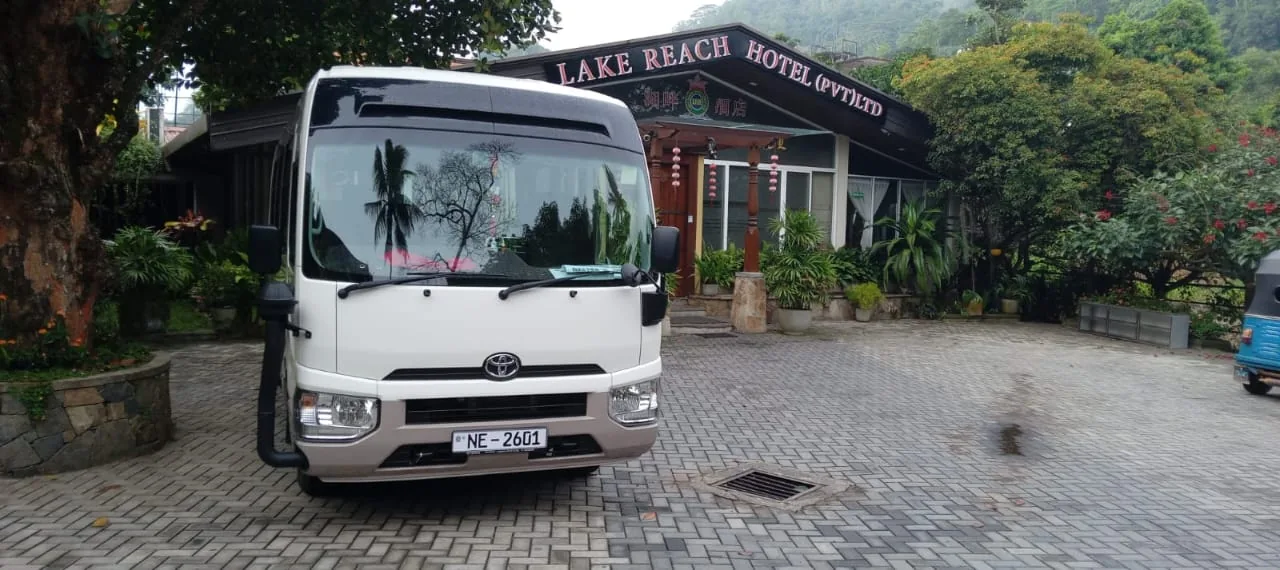 Toyota Coaster — front of the minibus